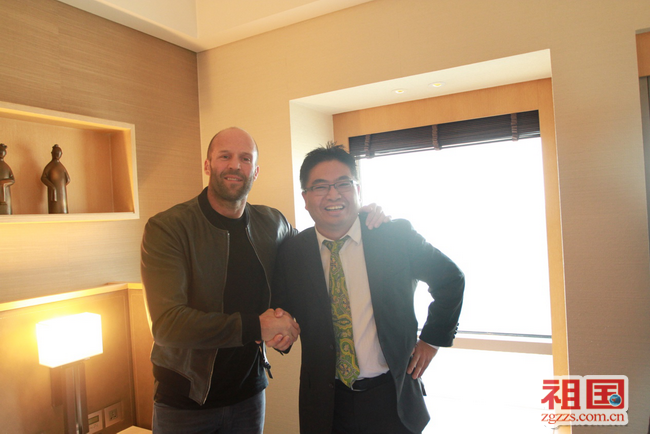 程博士陪同全球行动巨星杰森.史坦森在北京出席活动
